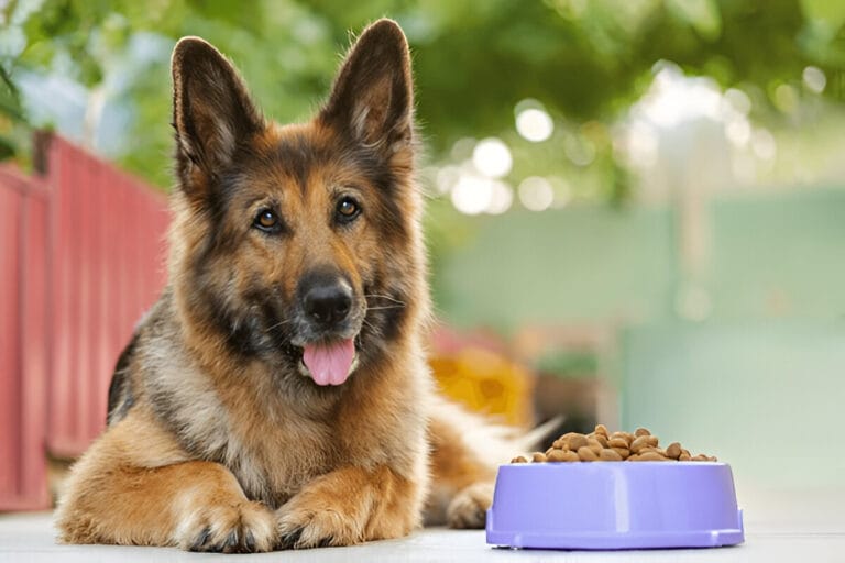 German Shepherd Feeding